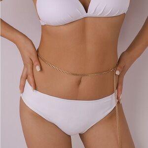 Summer Beach Silver Body Chain